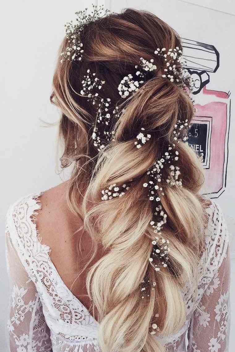 idees coiffure mariage ondulation femme blonde ombre cheveux longs