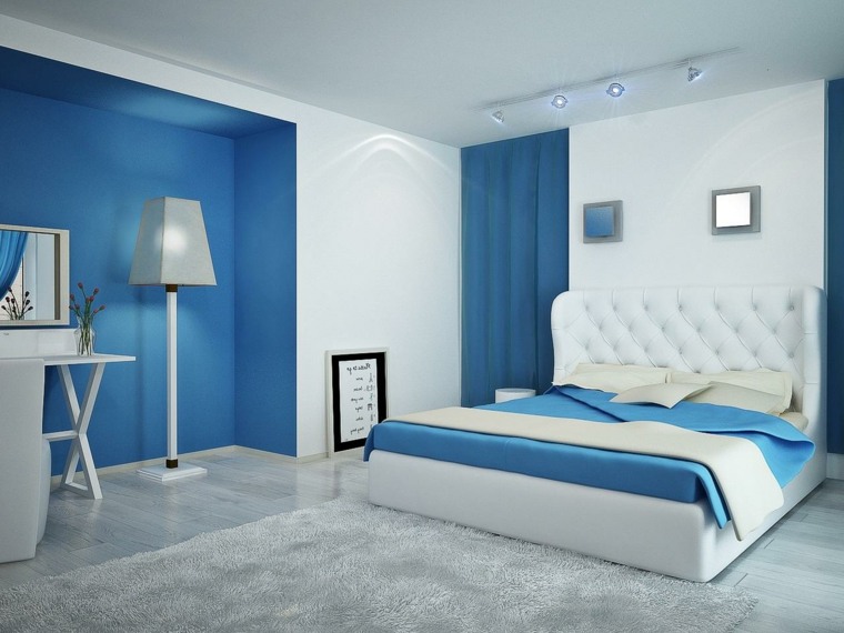 idee deco peinture murs blanc bleu clair chambre