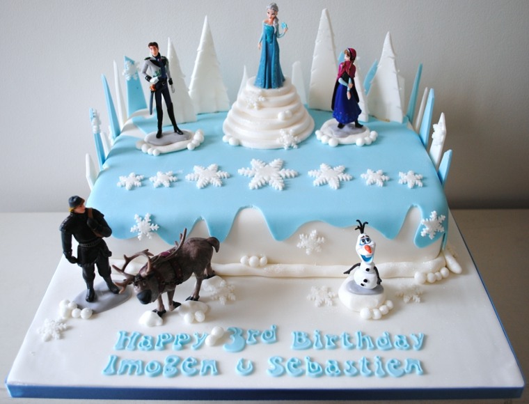 la reine des neiges thématique anniversaire gâteau