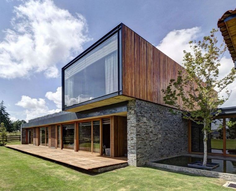 maison architecture contemporaine bois pierre design idée extérieur