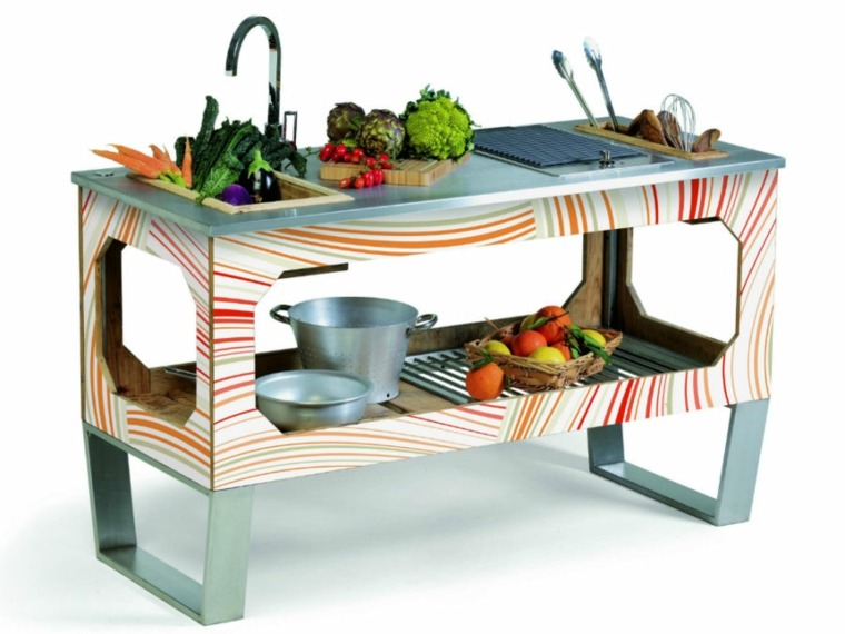 meuble cuisine exterieur évier plan préparation manger par Lgtek Outdoor