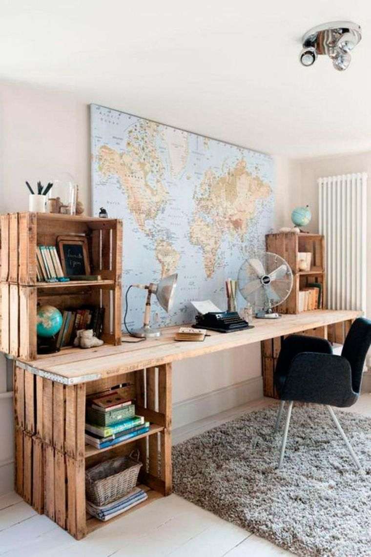 meuble en palette de bois modeles faire un bureau recup