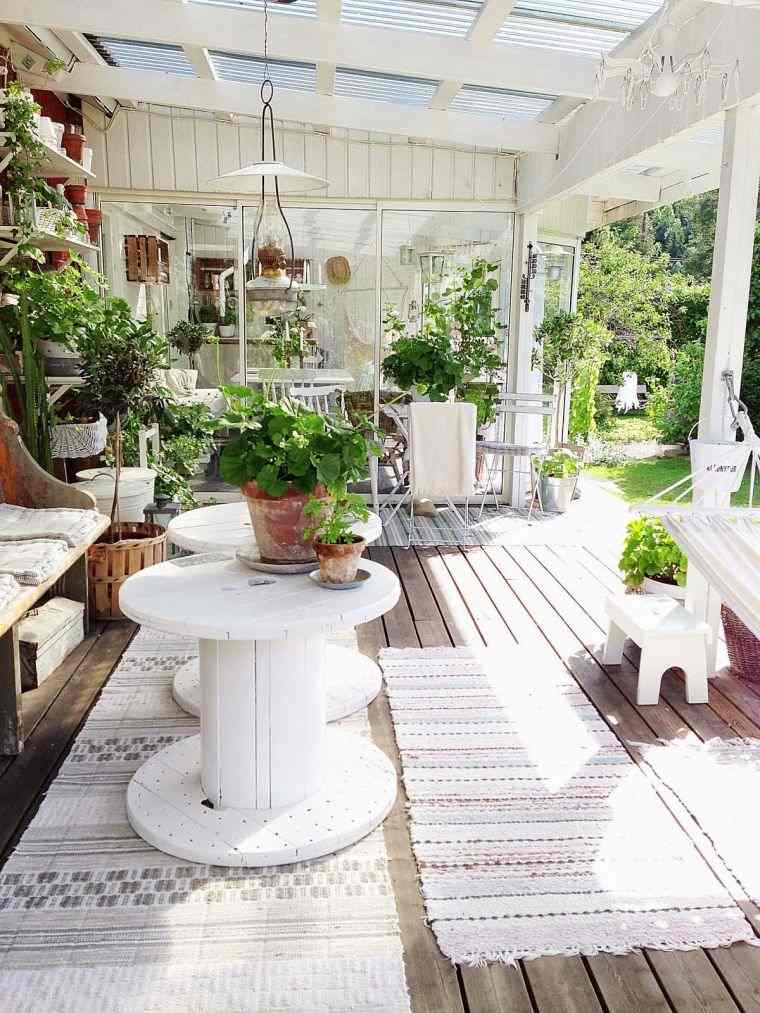 meuble touret bobine bois decoration terrasse meuble jardin extérieur