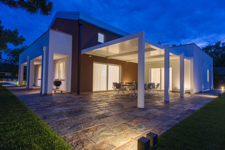 pergola design maison deco exterieur eclairage moderne terrasse jardin 