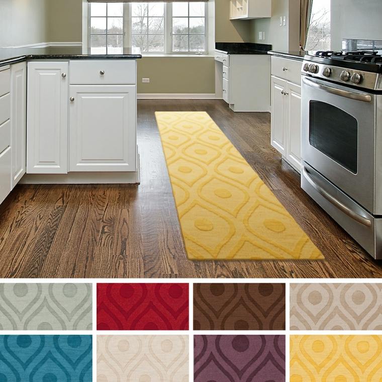 tapis long cuisine monochrome diversité choix couleurs