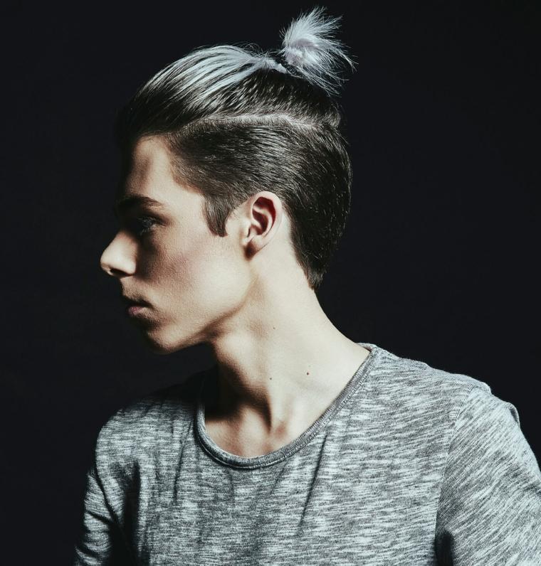 tendance coiffure homme chignon cheveux rases resized