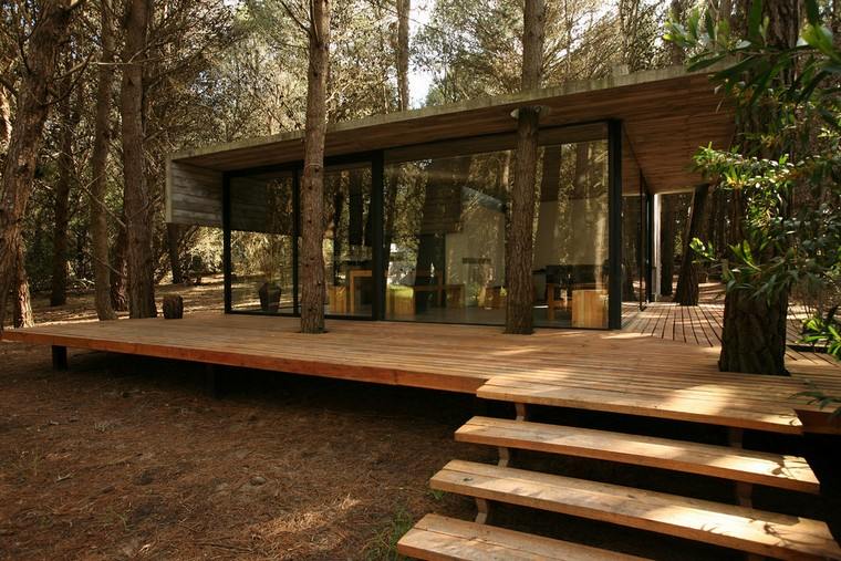 design contemporain maison bois idée revêtement sol bois tendance