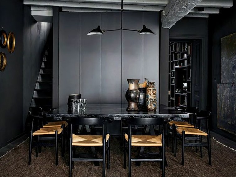 au-masculin-salle-a-manger-table-bois-noir-chaises-idee-decoration