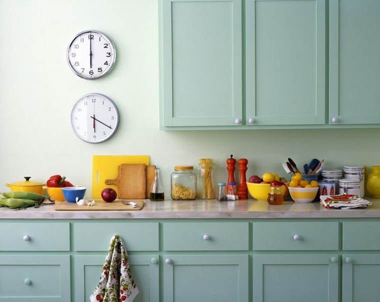 déco cuisine rétro idée décorer espace mobilier cuisine vintage
