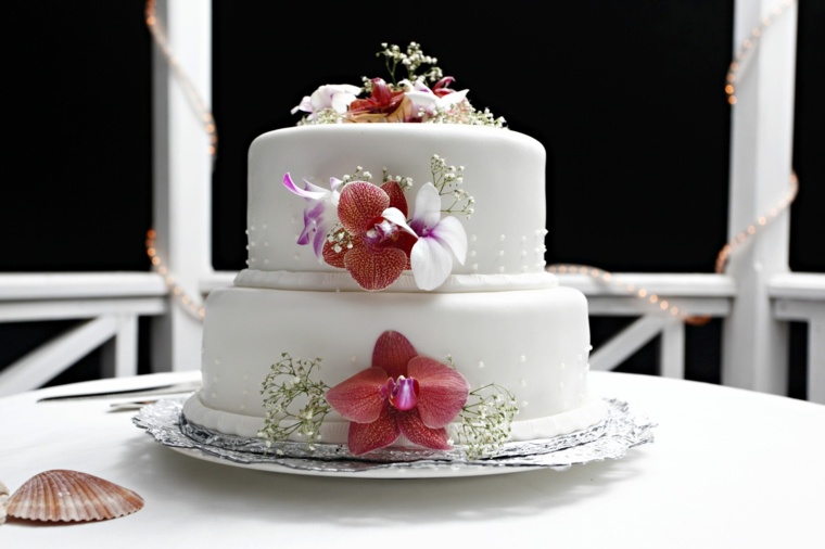 deco mariage idee originale tarte fleurs