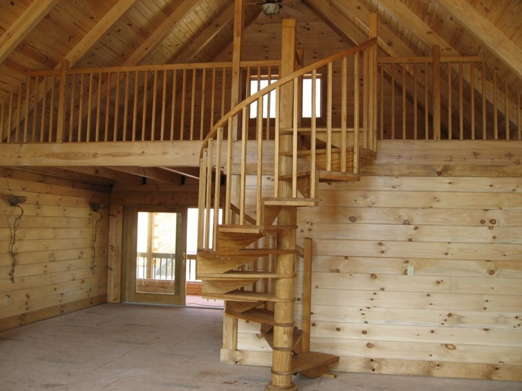 idee originale design d interieur escalier bois clair