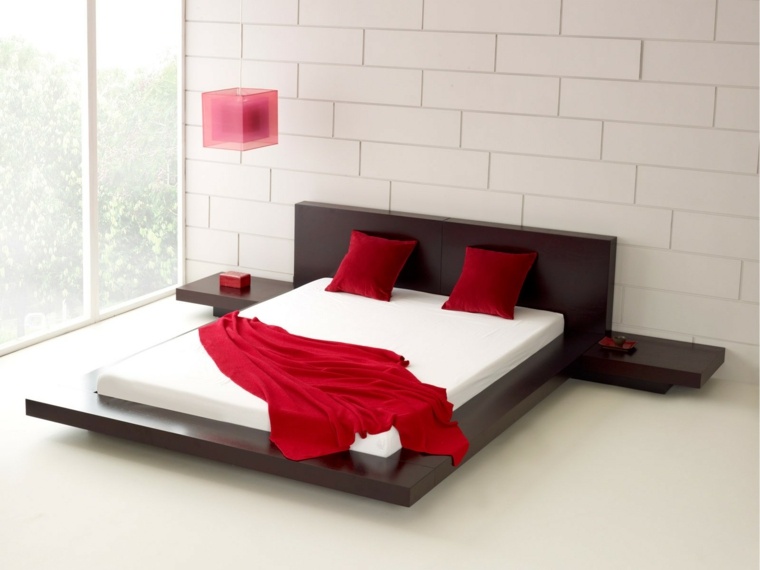 lit moderne design confort bois-marron
