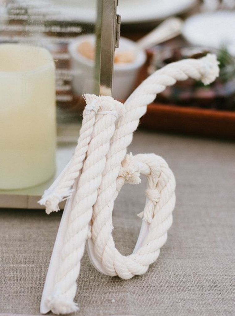 mariage thème mer-numero-table-corde