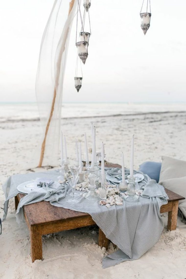 mariage thème mer-plage-bleu-blanc