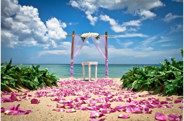mariage thème mer-romantique-plage-rose
