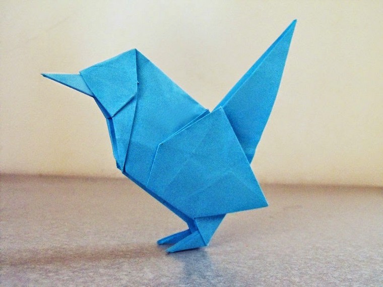 origami facile oiseau-origami-facile-origami-bleu