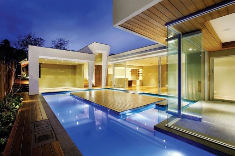 piscine avec-ilot-design-contemporain