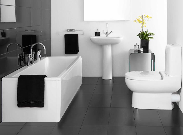 salle-de-bain-cocooning-moderne-petite-place-noir-blanc