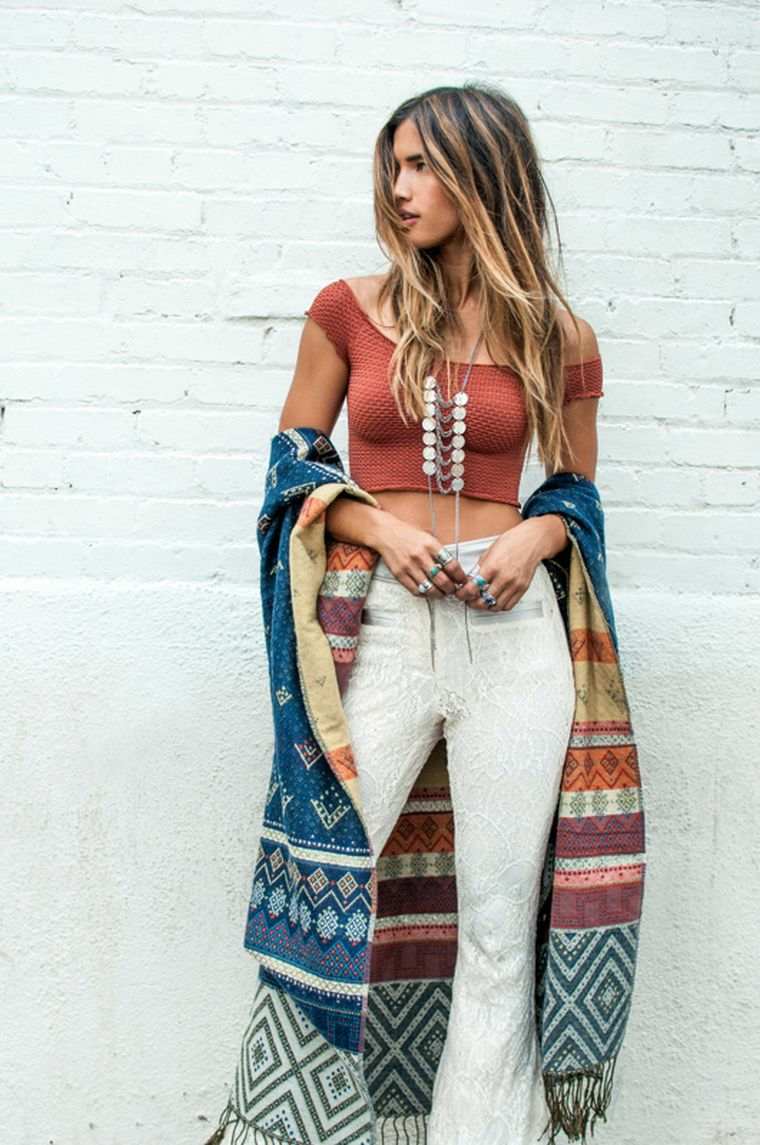 style hippie chic pantalon femme style boho gilet