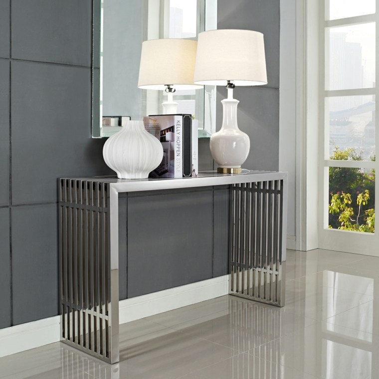 décoration entrée moderne-design-meuble-metal