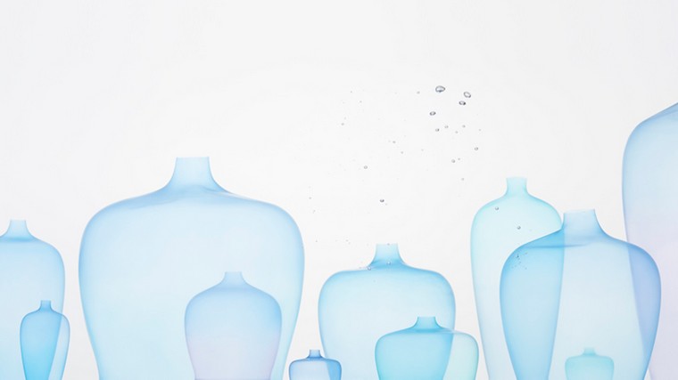idée déco grand vase transparent design moderne