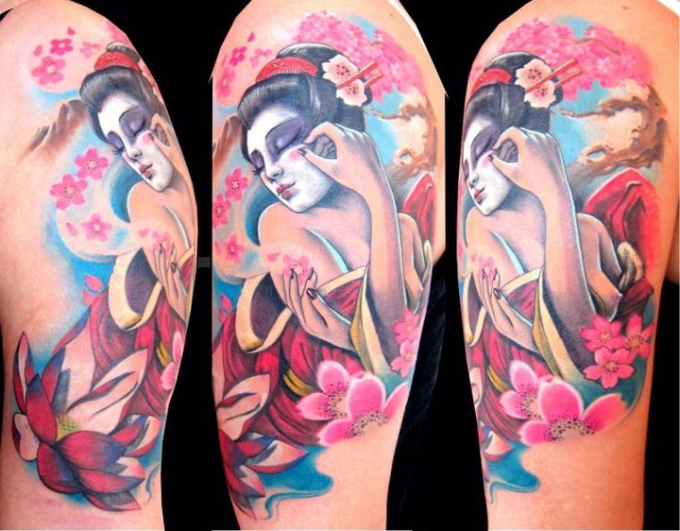 cerisier-tatouage-bras-japon-geisha