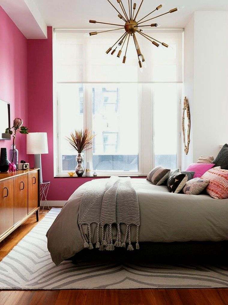 couleur pour chambre à coucher rose-blanc-idee