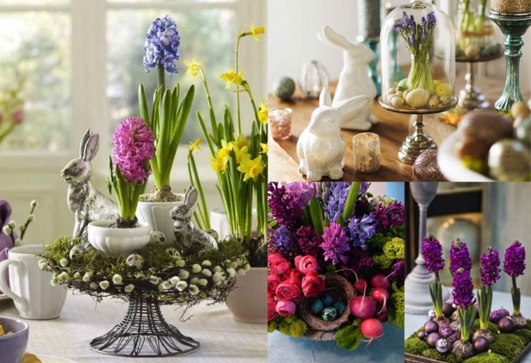 décoration de table pâques composition-florale-photos