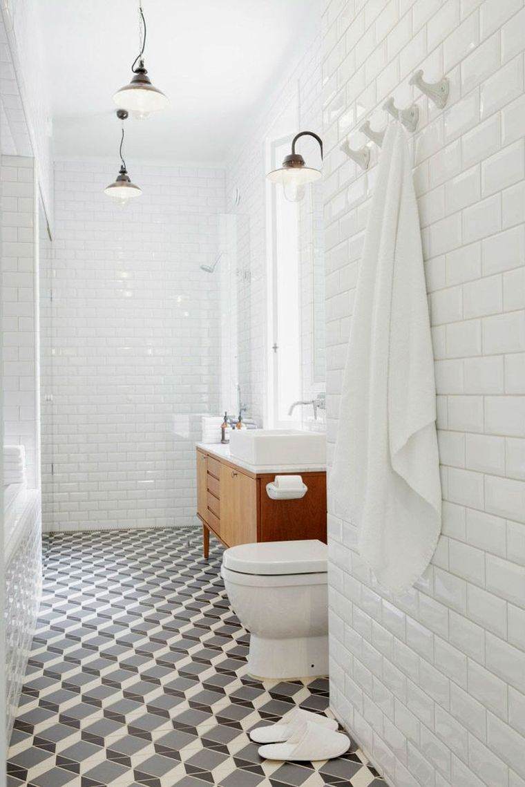 décoration wc toilette blanche-moderne-carrelage-tendance