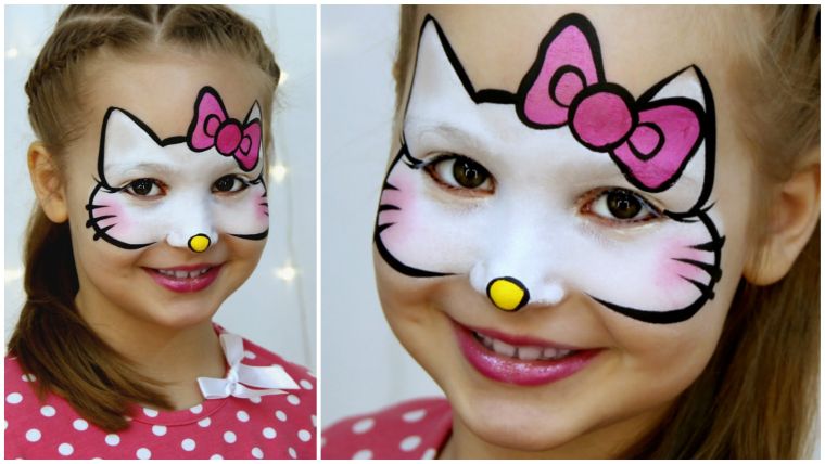 maquillage enfant facile fille-hello-kitty-chat