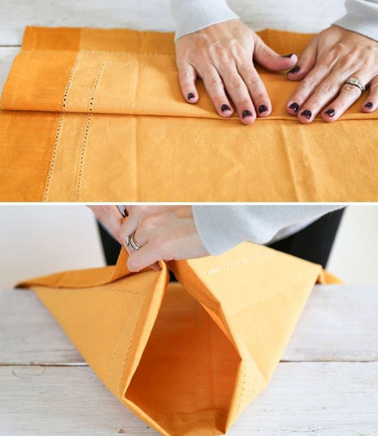 pliage serviette papier tissu-tutoriel-menu
