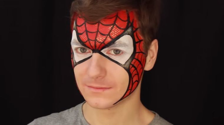 costume-halloween-homme-idee-spiderman-tutoriel-maquillage-simple