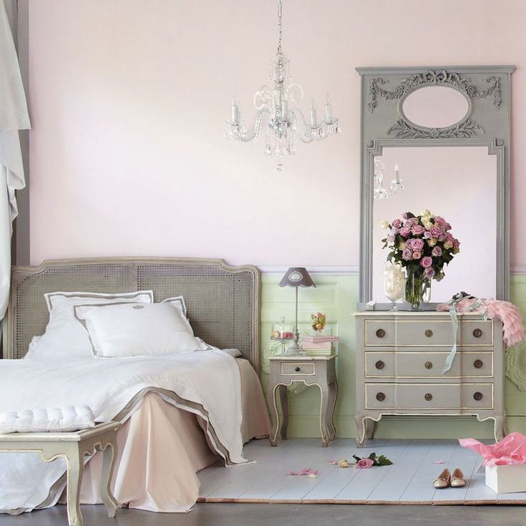 deco-chambre-gris-et-rose-peinture-pastel-style-shabby