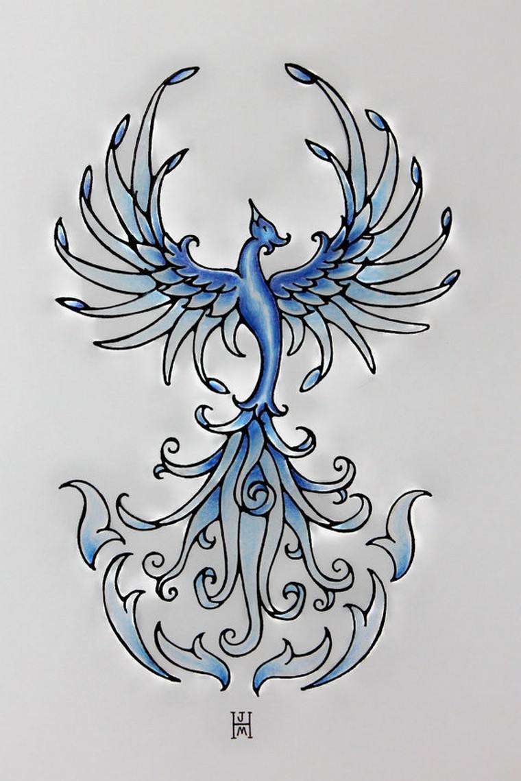 dessin-tatouage-phoenix-femme-idees-tribal-tatouage