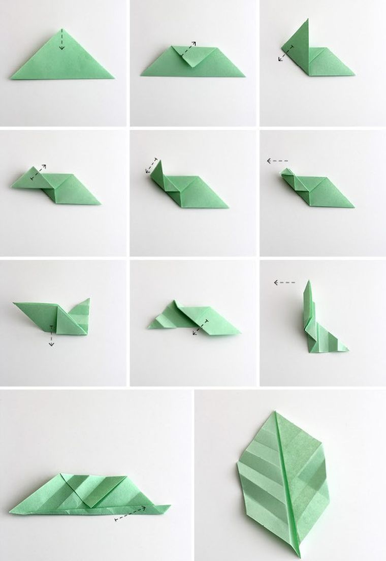 idee-deco-automne-origami-pliage-papier-feuille