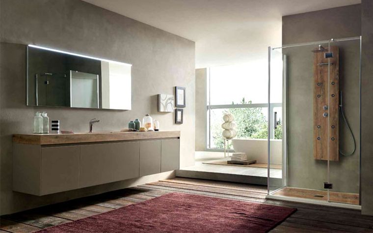 meuble rangement salle de bain mobilier-suspendu-double-vasque-taupe