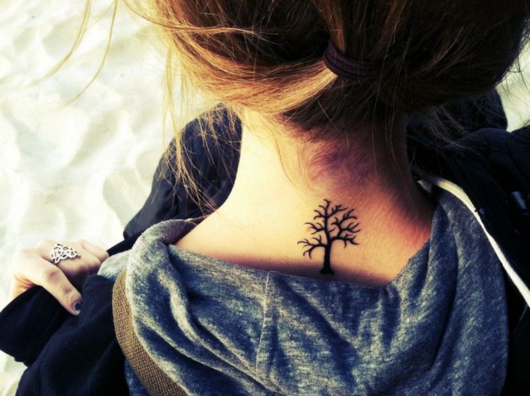 Tree tattoo: pine, laurel, oak, birch, olive tree ...