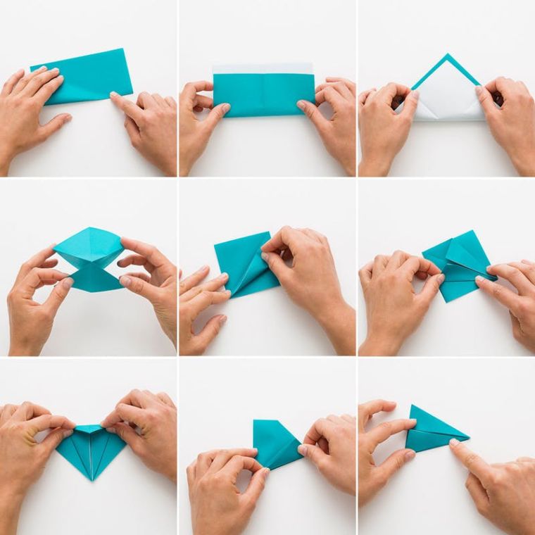 origami facile tutoriel-grue-en-papier-pliage-etapes