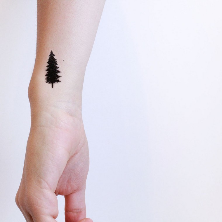 Tree tattoo: pine, laurel, oak, birch, olive tree ...
