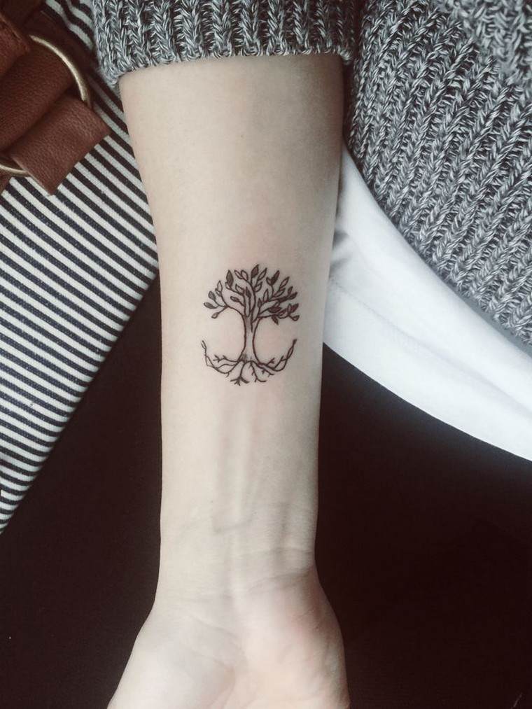 Tree tattoo: pine, laurel, oak, birch, olive tree ... - Nexttattoos