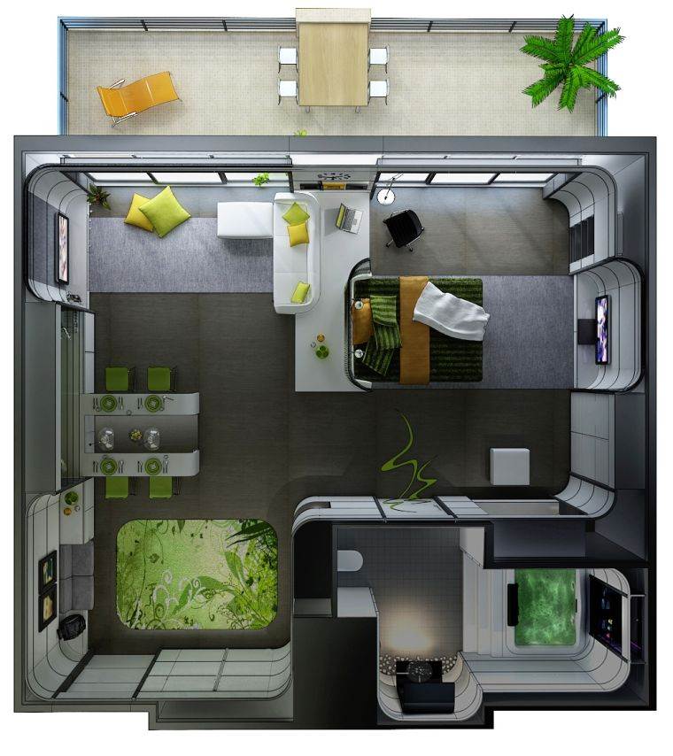 plan d'aménagement appartement