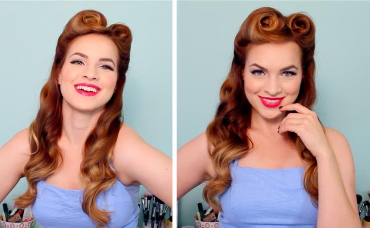 coiffure pin up rousse-odulations-piques-rockabilly