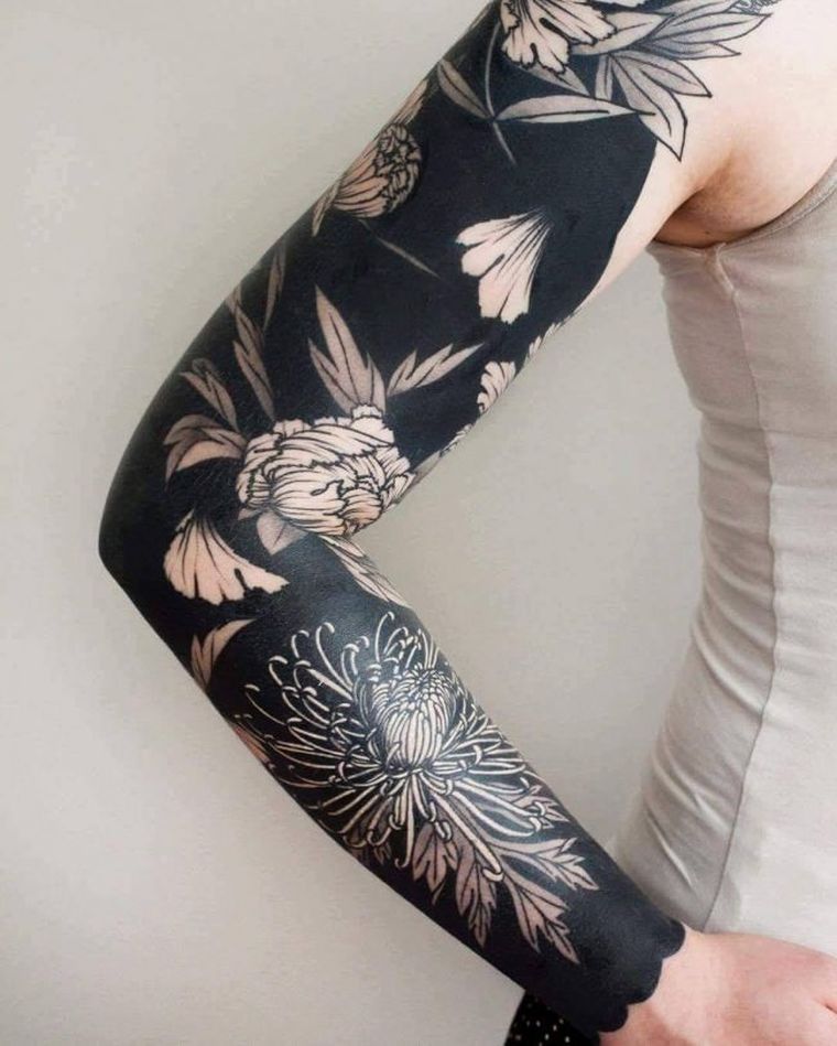 tatouage fleur chrystantheme-signification-modele