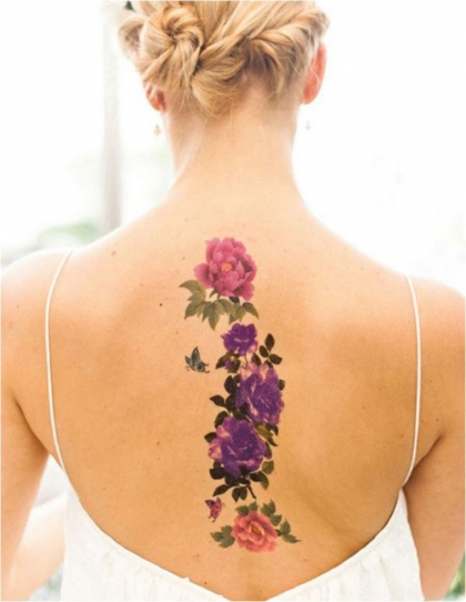 Fleur Dhibiscus Dans Un Style De Tatouage Le Noir Et Blanc