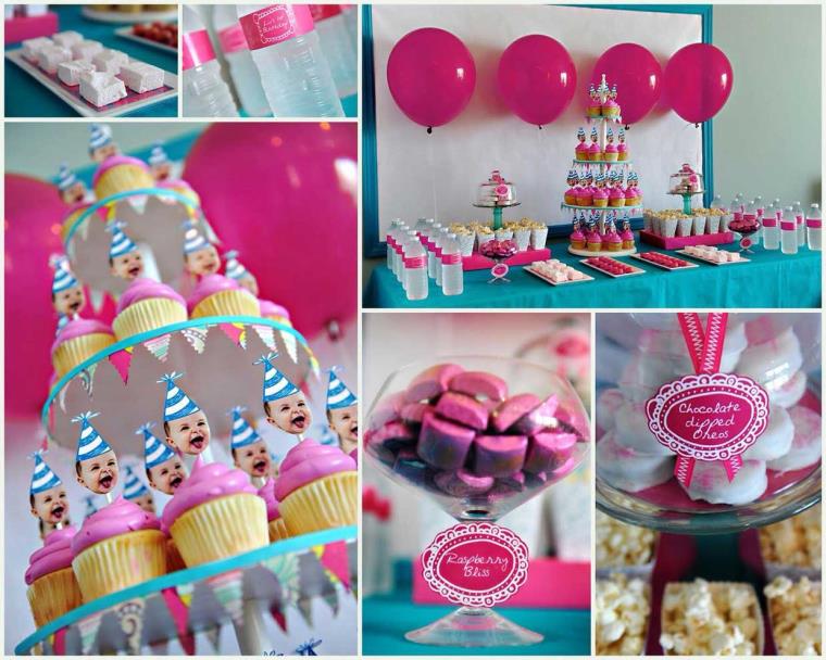 décoration anniversaire cupcakes-photos-idee-filles