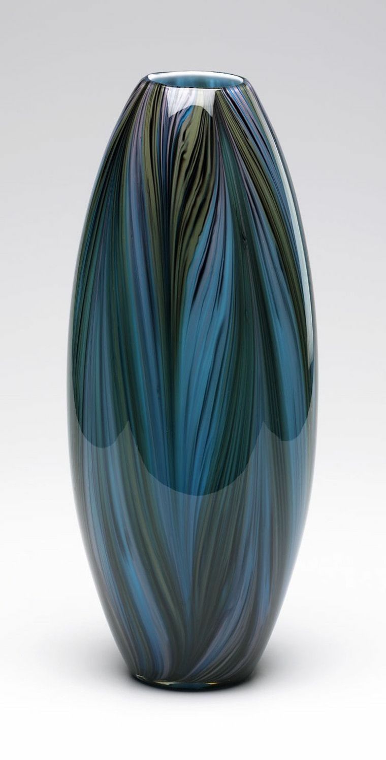 décoration bleu canard vase