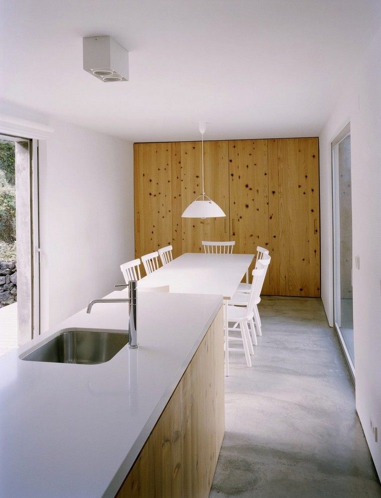 cuisines ouvertes espace design moderne armoires bois