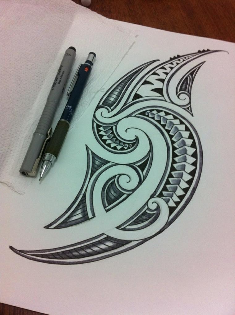 tatouage maori dessin design idée tatouage tribal