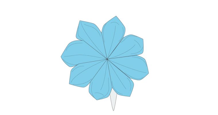 origami fleur florissant-petales-instructions