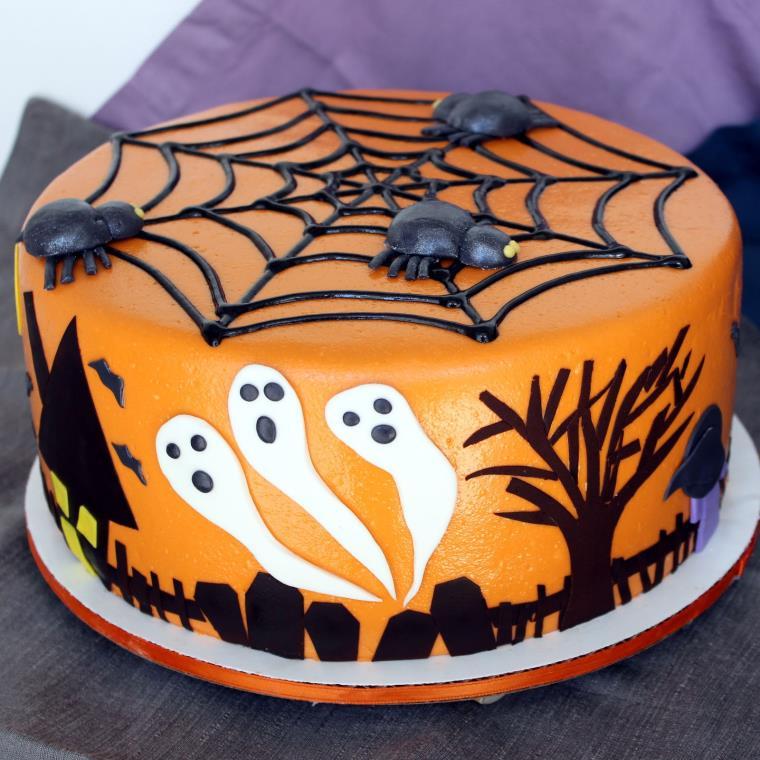 gâteau Halloween toile-araignee-pate-sucre